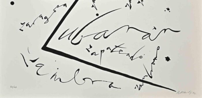 rafael alberti letter z lithograph 1972 0966