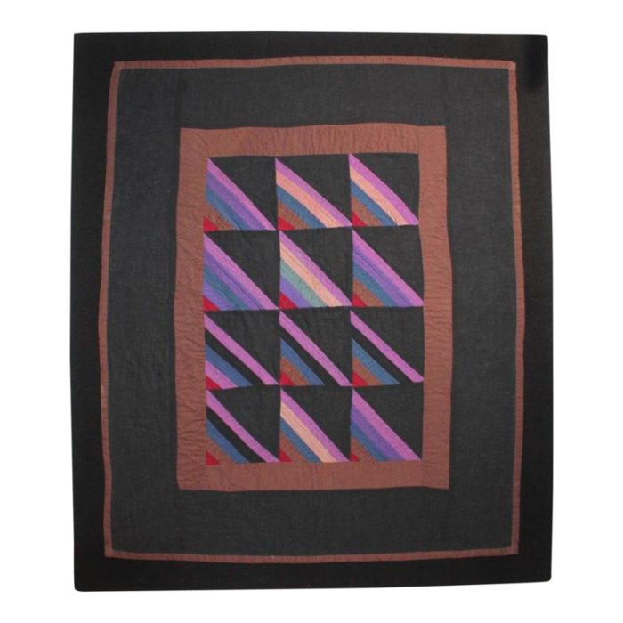 rare ohio amish roman stripes crib quilt 4343