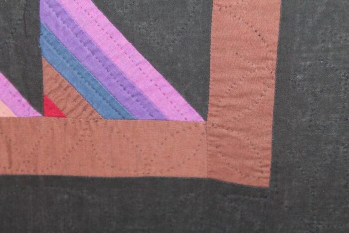 rare ohio amish roman stripes crib quilt 7265