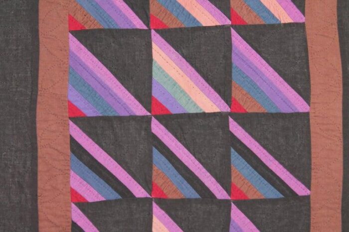 rare ohio amish roman stripes crib quilt 7620