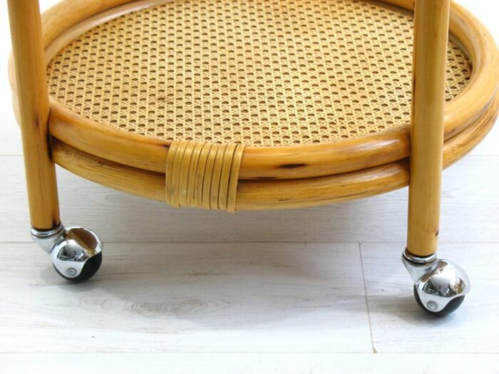 rattan bar trolley 1970s 10