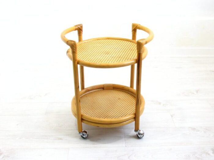 rattan bar trolley 1970s 3