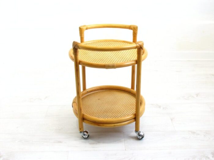 rattan bar trolley 1970s 4