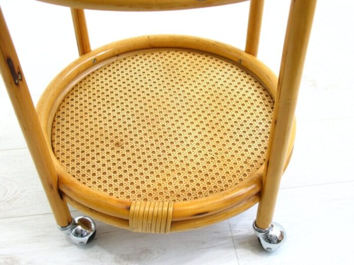 rattan bar trolley 1970s 6