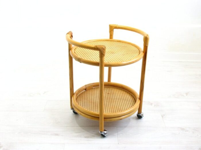 rattan bar trolley 1970s 9