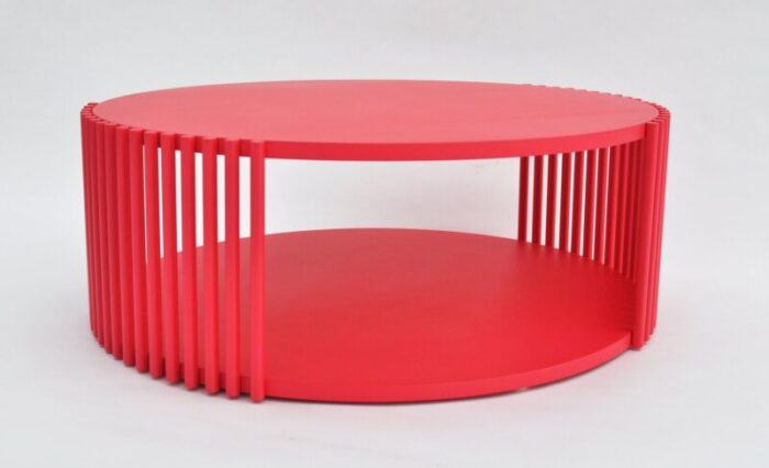 red lacquered palafitte 83 coffee table by debonademeo for medulum 2