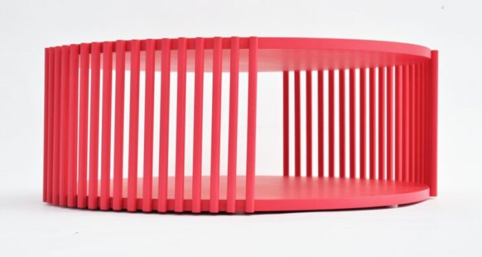 red lacquered palafitte 83 coffee table by debonademeo for medulum 3