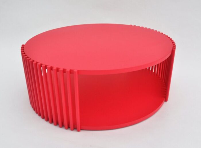 red lacquered palafitte 83 coffee table by debonademeo for medulum 5