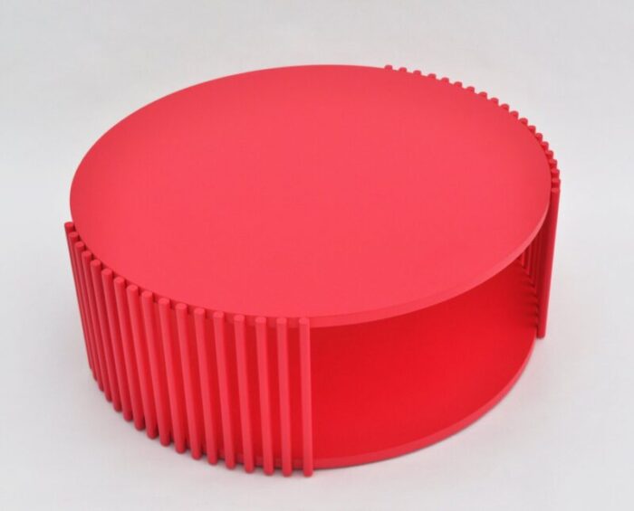 red lacquered palafitte 83 coffee table by debonademeo for medulum 6