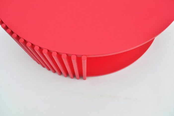 red lacquered palafitte 83 coffee table by debonademeo for medulum 8