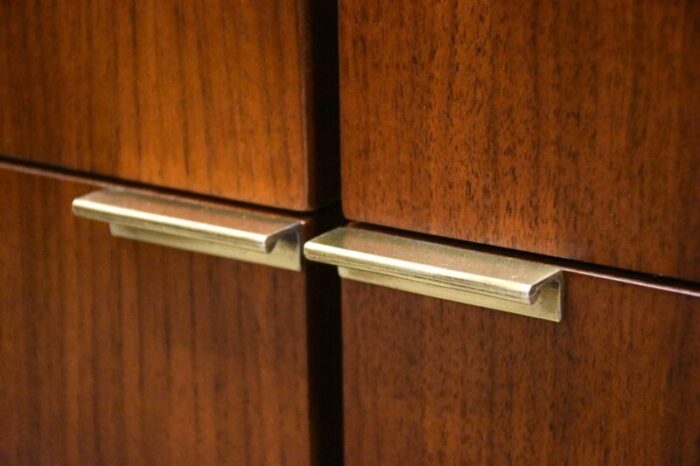 refinished walnut and brass dresser by glenn of california 8560