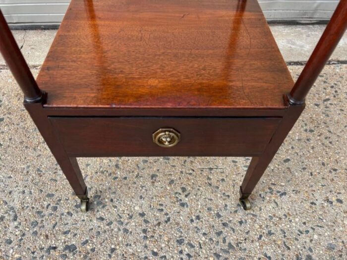 regency style mahogany three tier etagere side table 19th century 4610