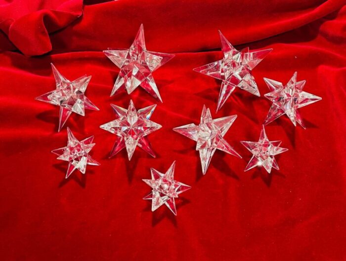 rosenthal crystal star candle holders set of 9 9116