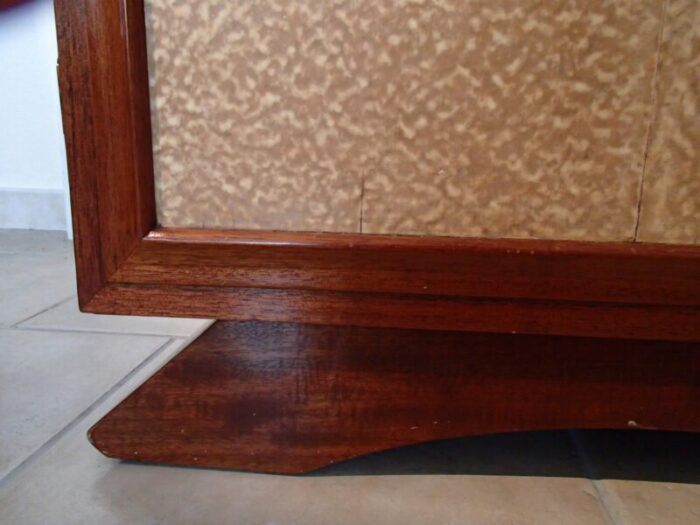 rosewood cabinet with showcase framed in wrought iron doors with raylike plastic cover 1930s 4