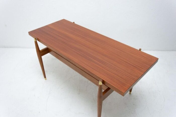 rosewood coffee table czechoslovakia 1970s 10