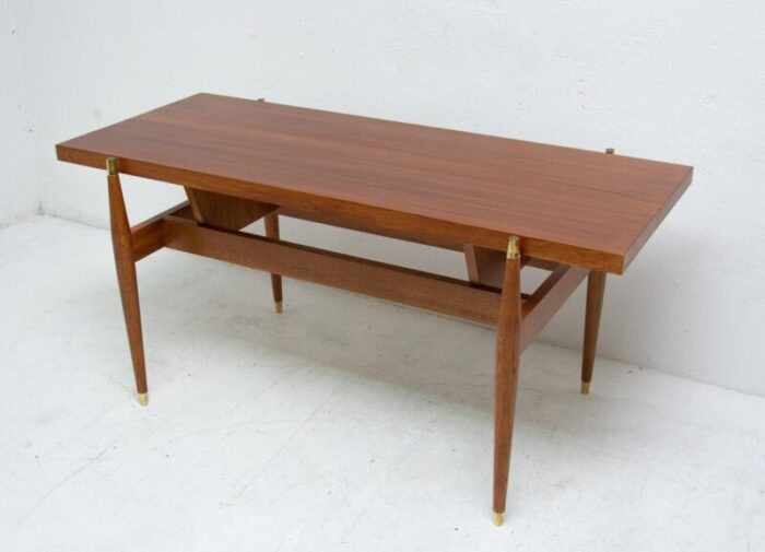 rosewood coffee table czechoslovakia 1970s 9