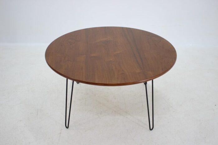 round teak upcycled coffee table 1960s 2