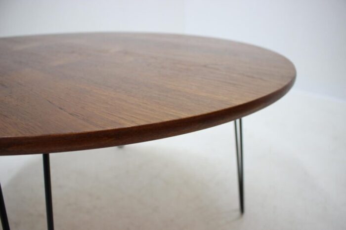 round teak upcycled coffee table 1960s 4