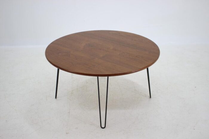 round teak upcycled coffee table 1960s 6