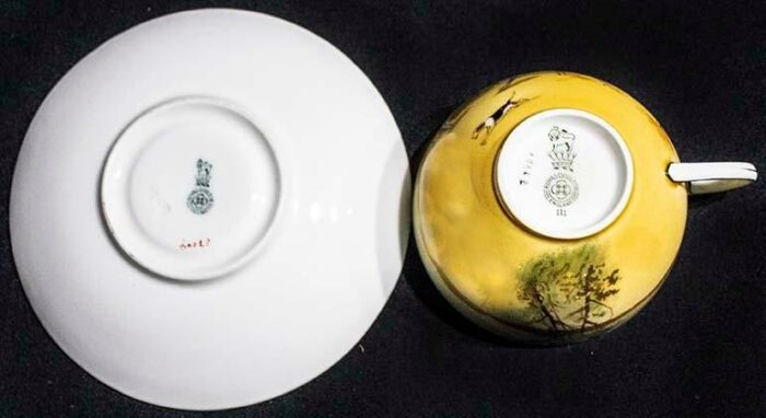 royal doulton coaching days cup and saucer set horses 9675