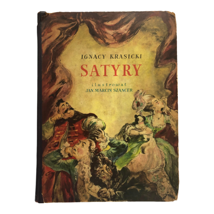 satyry ignacy krasicki 1st edition book polish literature 11 szancer illustrations 5709