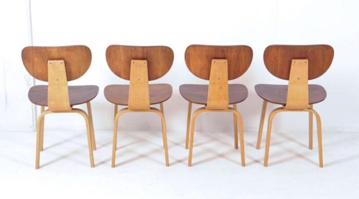 sb13 dining chairs by cees braakman for pastoe 1950s set of 4 2