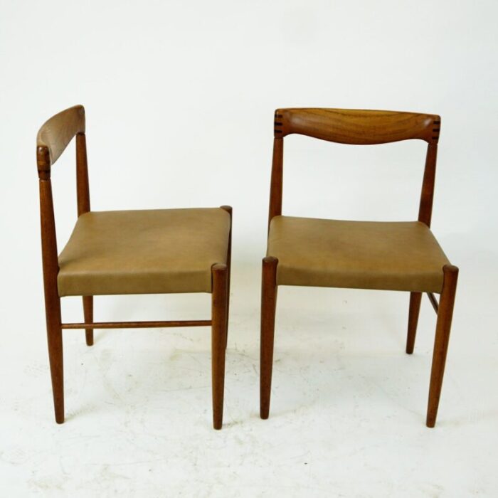 scandinavian modern teak dining chairs by h w klein for bramin 1960s set of 2 10