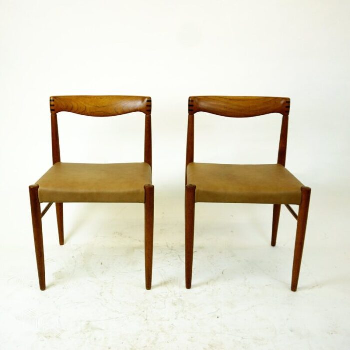 scandinavian modern teak dining chairs by h w klein for bramin 1960s set of 2 11