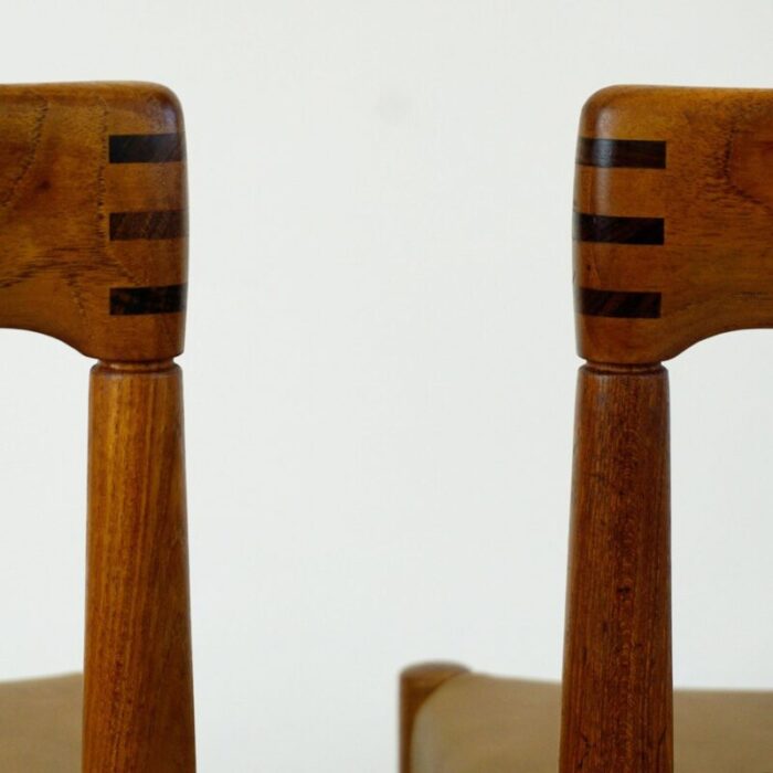 scandinavian modern teak dining chairs by h w klein for bramin 1960s set of 2 3