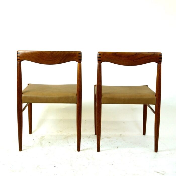 scandinavian modern teak dining chairs by h w klein for bramin 1960s set of 2 9