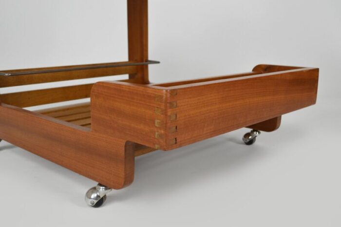 scandinavian modern teak trolley 1970s 10