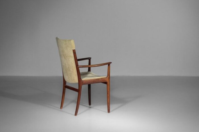 scandinavian rosewood velvet armchair by kai lyngfeldt larsen for soren willadsen 1960s 3