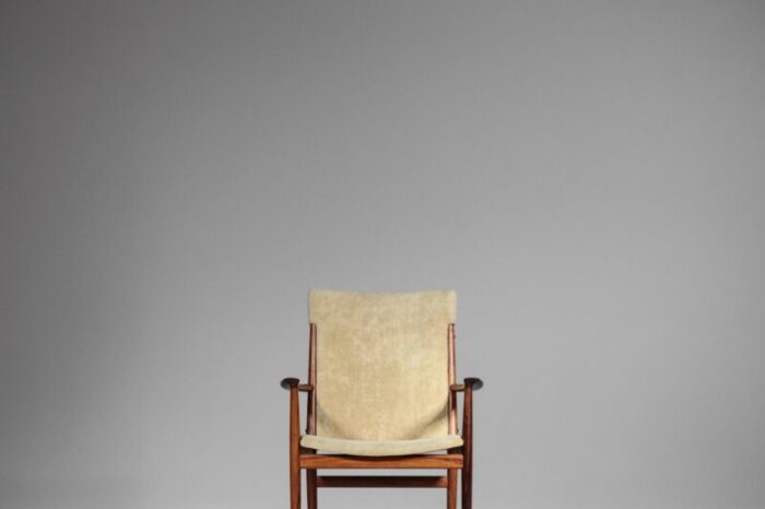 scandinavian rosewood velvet armchair by kai lyngfeldt larsen for soren willadsen 1960s 4