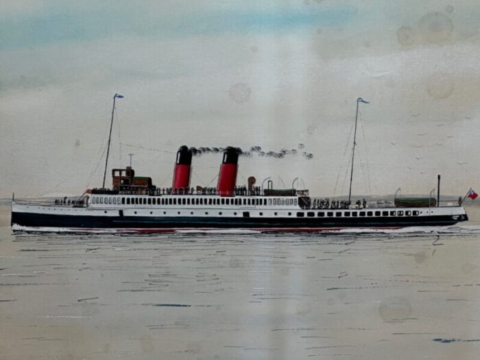 scottish nautical oil painting rms king george v 1926 passenger steamer ship 2075