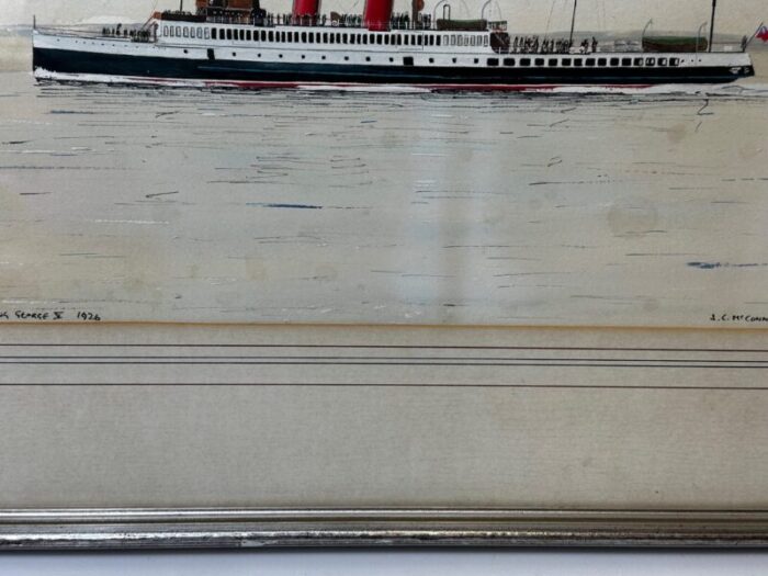 scottish nautical oil painting rms king george v 1926 passenger steamer ship 6187