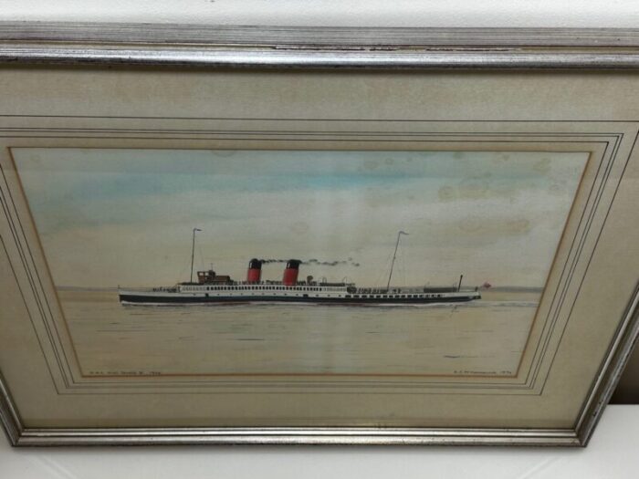 scottish nautical oil painting rms king george v 1926 passenger steamer ship 8067