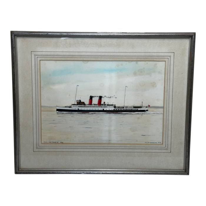 scottish nautical oil painting rms king george v 1926 passenger steamer ship 8857