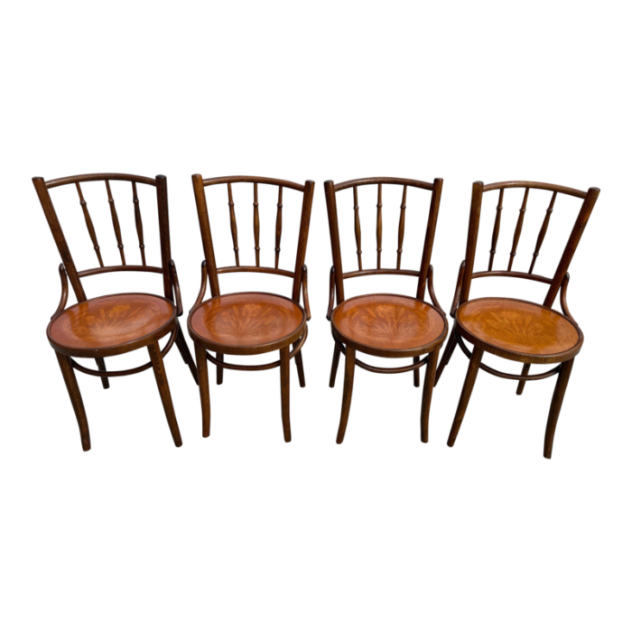 set of 4 classic bentwood cafe chairs by j and j kohn mundus 7694