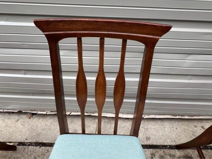 set of 4 mid century walnut dining chairs circa 1960s 6036