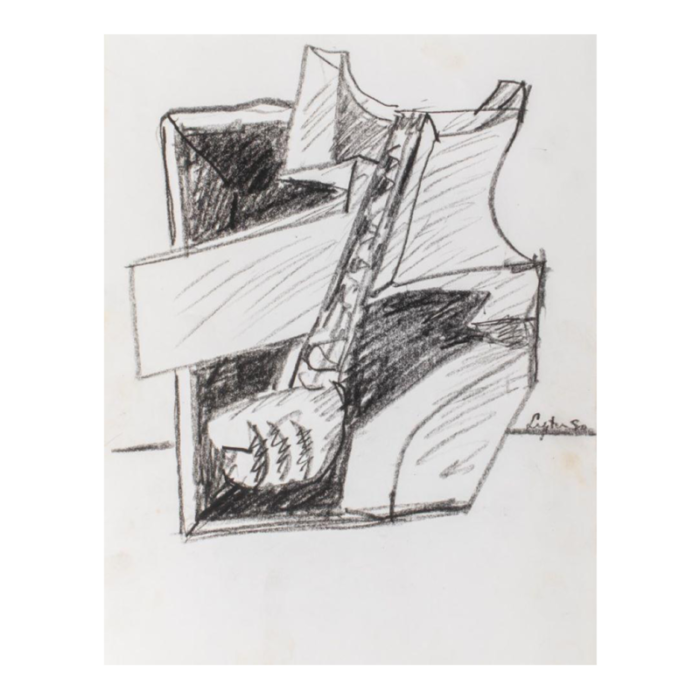 seymour lipton sculpture study sketch 1950 9562