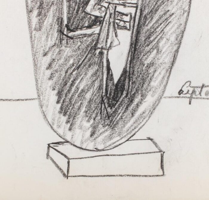 seymour lipton sculpture study sketch 1964 4403