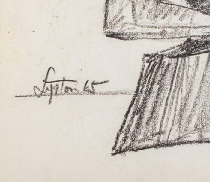 seymour lipton sculpture study sketch 1965 1222