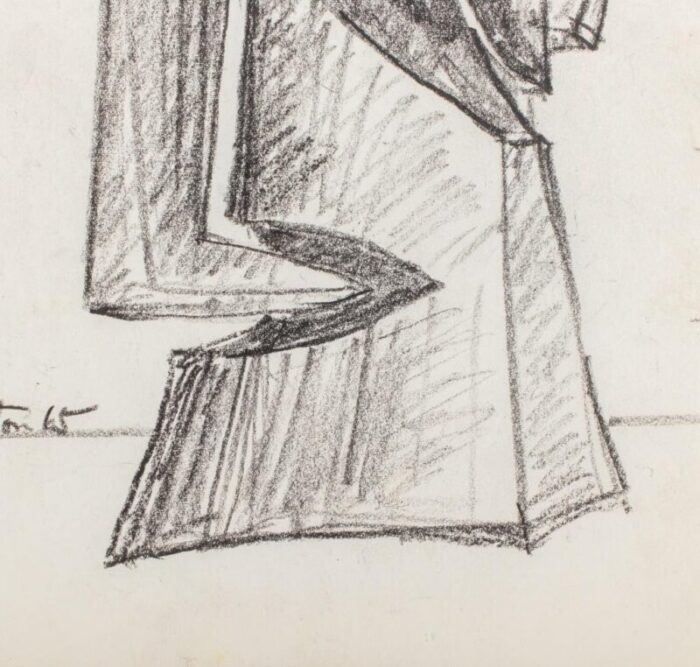 seymour lipton sculpture study sketch 1965 9332