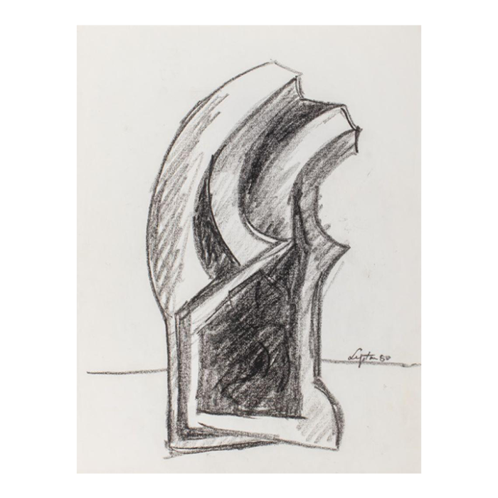 seymour lipton sculpture study sketch 1980 8223