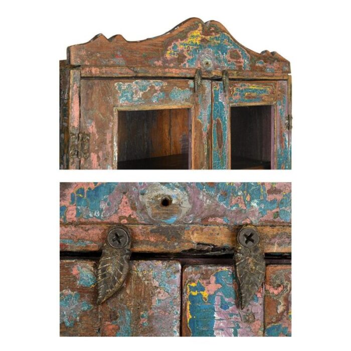 showcase in patinated wood 3