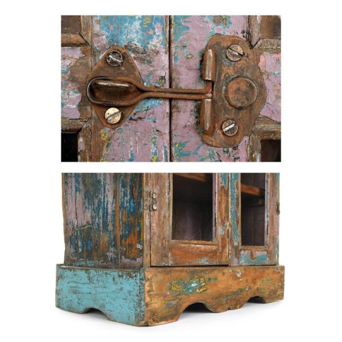 showcase in patinated wood 4