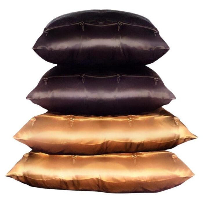 silk charmeuse euro pillow shams chocolate brown silk envelope cushion covers set of 4 5931