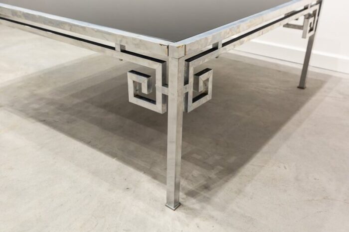 silver metal coffee table 1970s 3