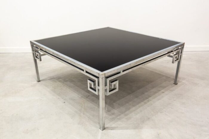 silver metal coffee table 1970s 4