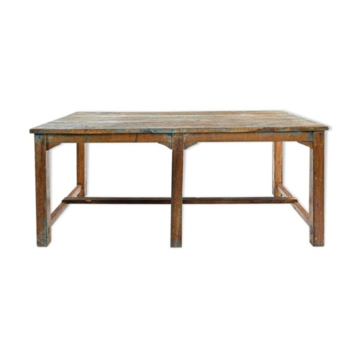 skated wooden dining table 1940s 1 1